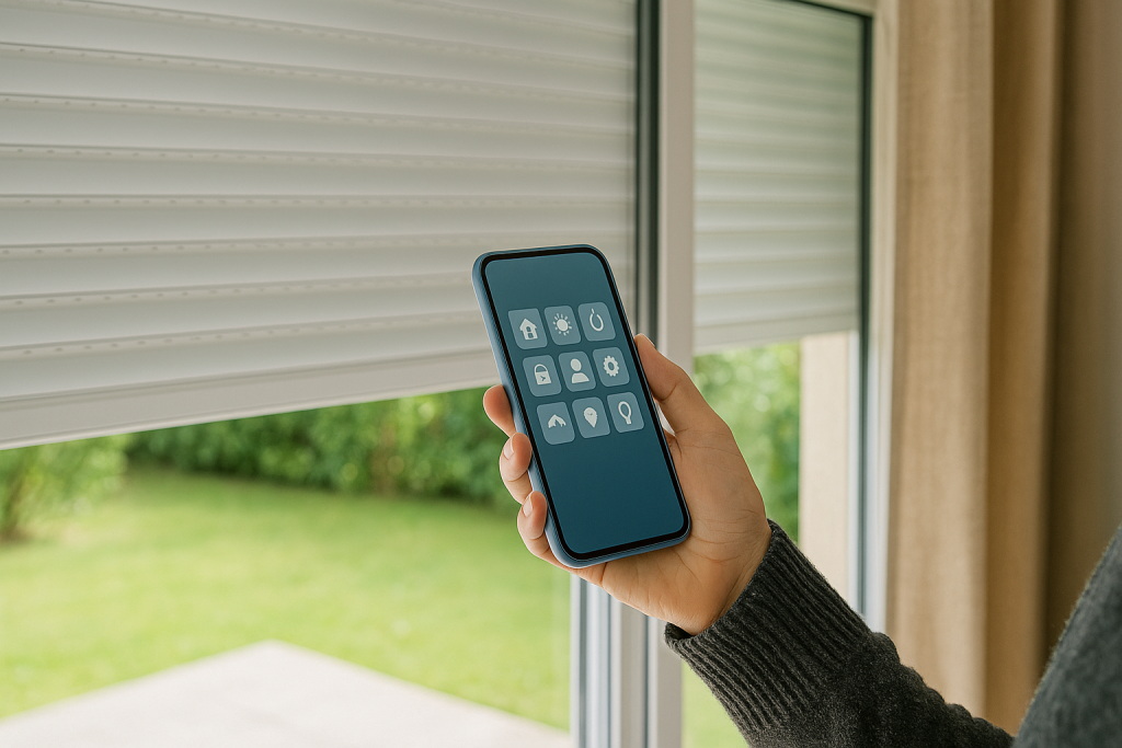 Contrôle du volet roulant solaire via smartphone