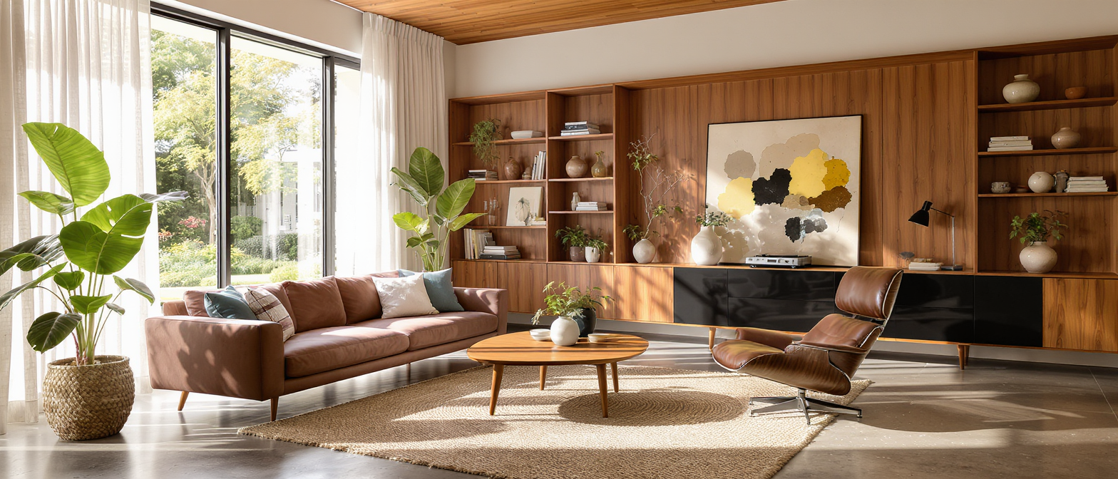 découvrez le style mid-century modern : ses lignes épurées, ses matières caractéristiques et conseils pour intégrer cette esthétique intemporelle dans votre intérieur.