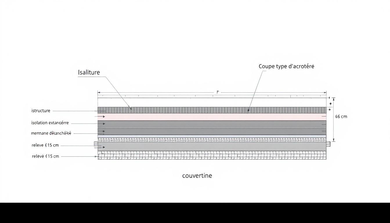 découvrez tout sur l'acrotère de toiture-terrasse : ses fonctions essentielles, les techniques de relevés d’étanchéité et les options de finitions pour une toiture durable et esthétique.