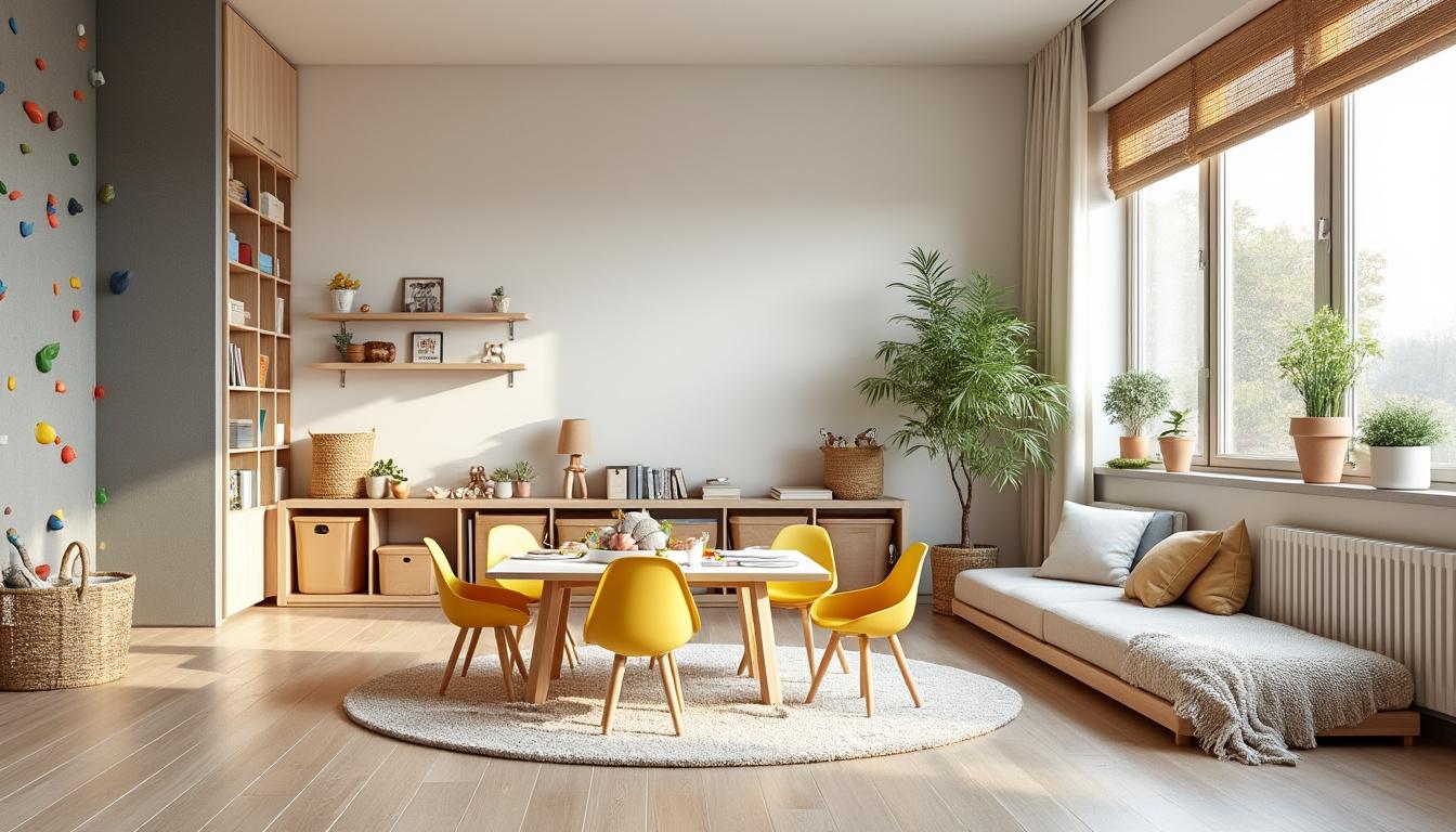 découvrez comment aménager une salle de jeux pour enfants avec des zones adaptées, des sols lavables faciles à entretenir et des solutions de rangement malines pour garder l'espace organisé et sécurisé.