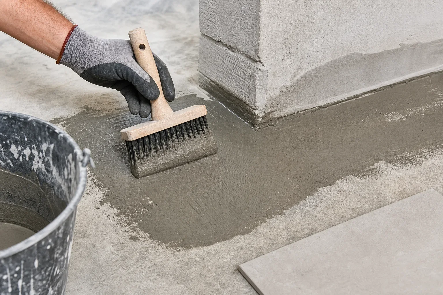 Detail pratique pour La barbotine de ciment : Guide de préparation et d'application