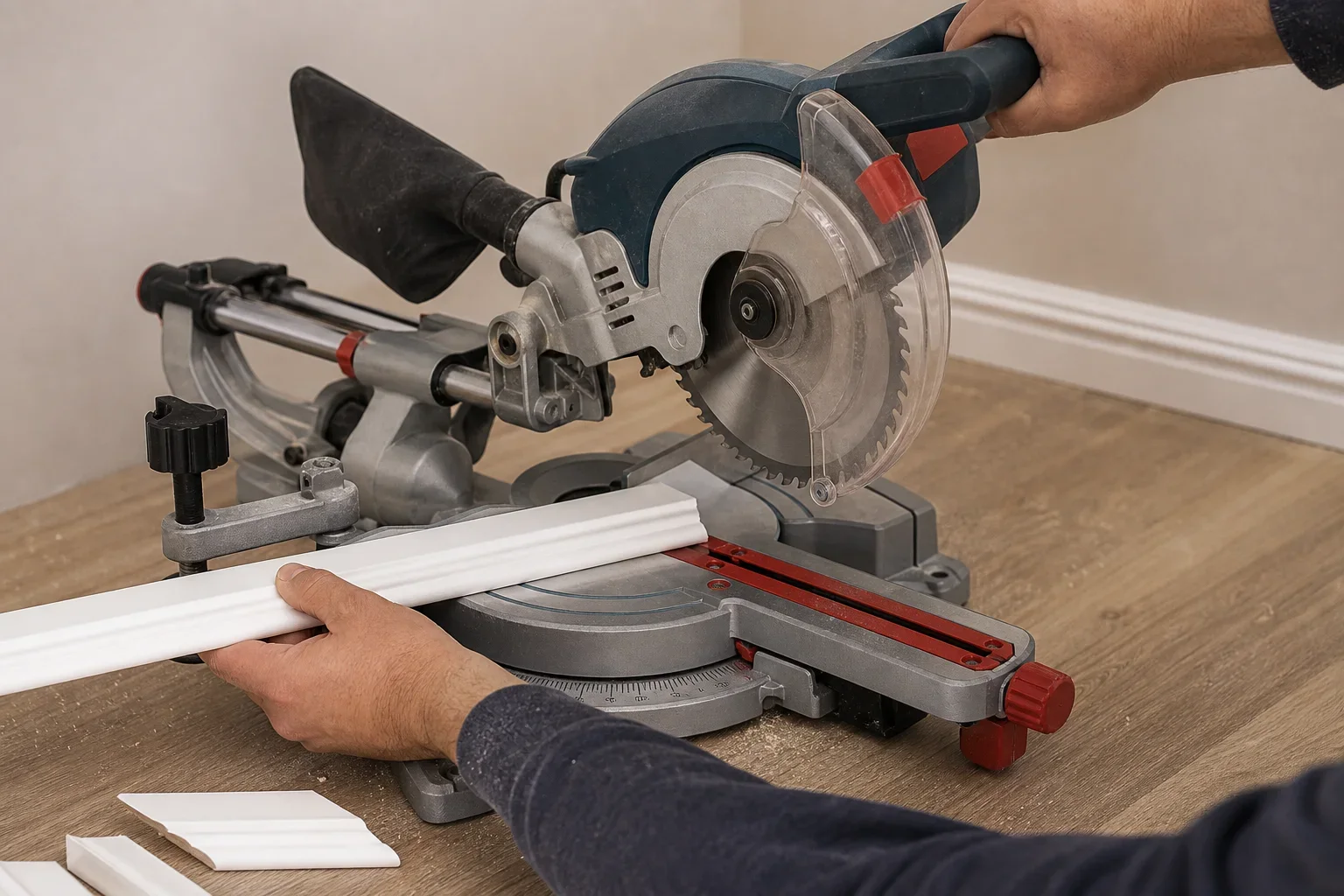 Detail pratique pour Comment couper des plinthes en angle : le guide pas à pas