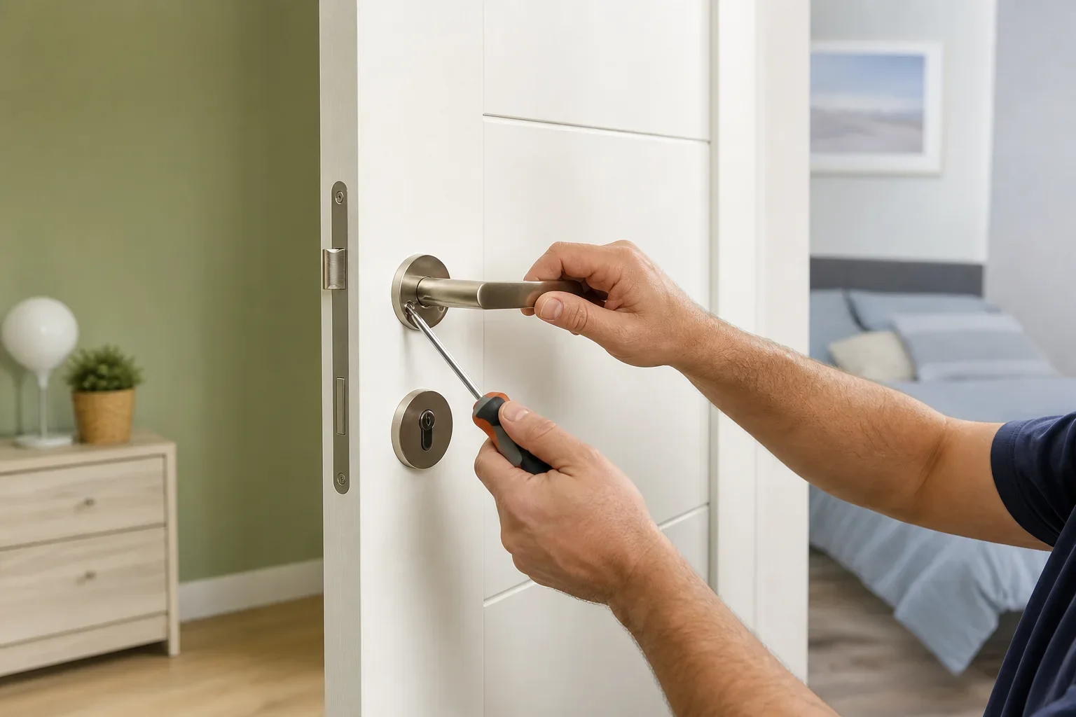 Detail pratique pour Hauteur de poignée de porte : normes, règles PMR et conseils de pose